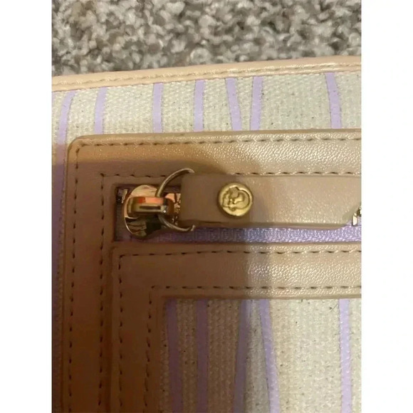 Spartina 449 Women's Striped Canvas Wallet Multicolor Embroidered - Picture 5 of 5